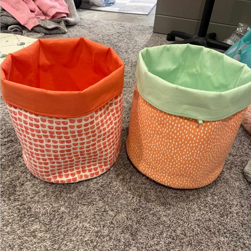 Set of Two Colorful Pillowfort by target 🎯 Fabric Storage Bins